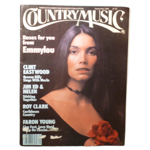 Country Music Magazine EMMYLOU HARRIS Sept 1980 CLINT EASTWOOD ROY CLARK etc