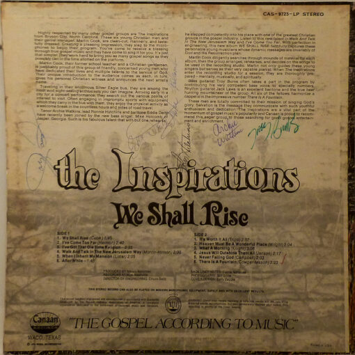 The Inspirations We Shall Rise LP