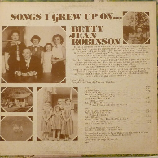 Betty Jean Robinson Songs i Grew Up On LP