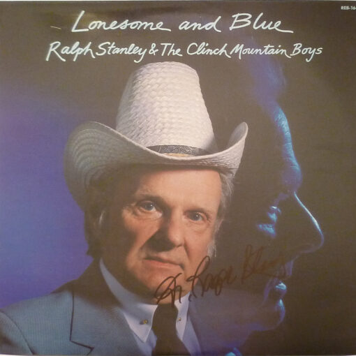 Ralph Stanley Lonesome And Blue Vinyl LP Autographed Signed