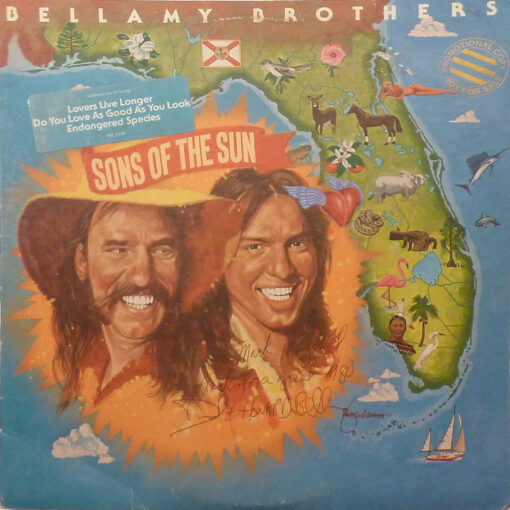 BELLAMY BROTHERS Sons Of The Sun LP Autographed Signed