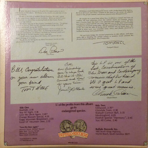 BILL HANEY & THE ZASSOFF BOYS in Myrtle Beach LP Autographed Signed