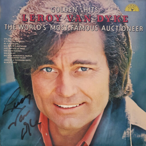 LEROY VAN DYKE Golden  Hits LP Autographed Signed