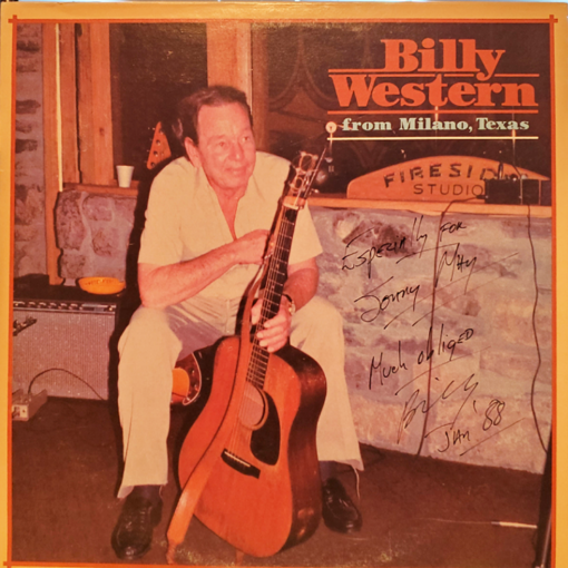 BILLY WESTERN From Milano, Texas LP Autographed Signed