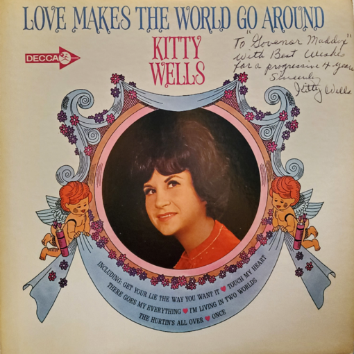 KITTY WELLS Love Makes The World Go Around LP Autographed Signed