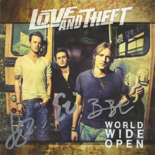 LOVE AND THEFT World Wide Open CD Autographed Signed