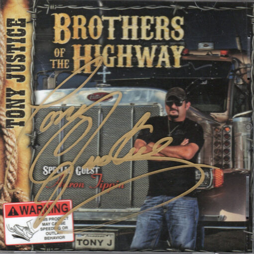 TONY JUSTICE Brothers Of The Highway CD Autographed