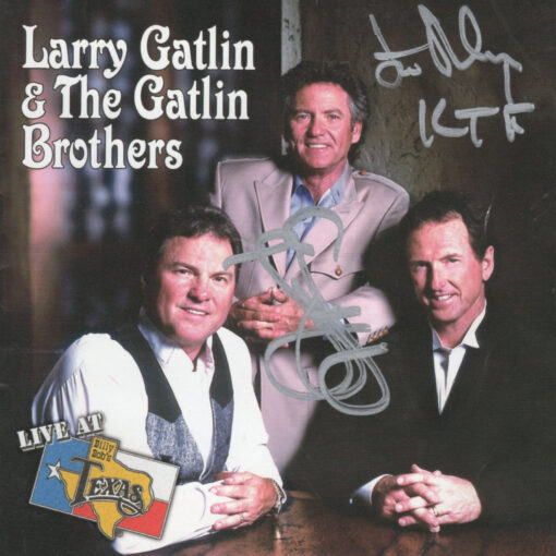 LARRY GATLIN & THE GATLIN BROTHERS Live At Billy Bobs Texas CD DVD Autographed