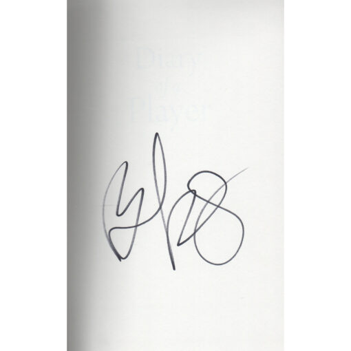 Autographed signature page inside Brad Paisley's book "Diary of a Player" featuring the author's handwritten signature.