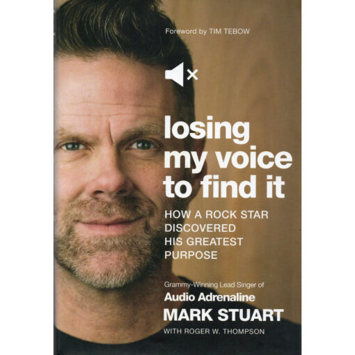 Cover of "Losing My Voice to Find It" by Mark Stuart, former lead singer of Audio Adrenaline, sharing his inspiring story of faith, loss, and renewed purpose.